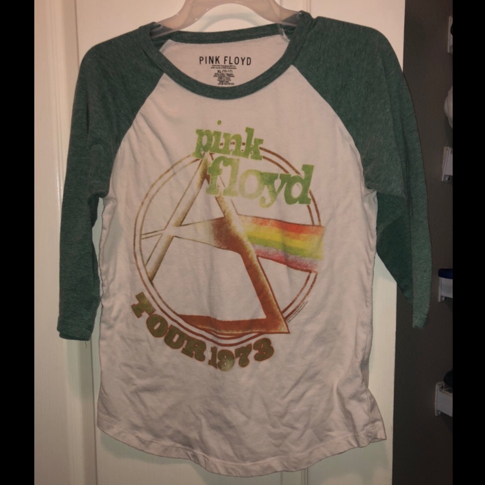 Pink Floyd raglan 3/4 sleeve band tee